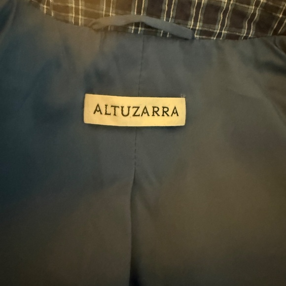 AUTHENTIC FLAWLESS Altuzarra Fenice blue gingham Seersucker Blazer Size 34 - Picture 9 of 16